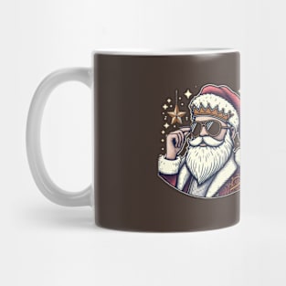 Christmas Santa Pop-star embroidery style 19 Mug